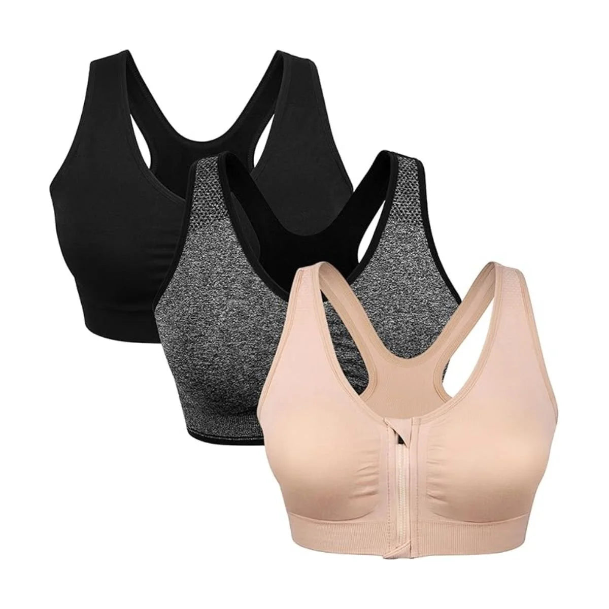 Women's Front Zip Sports Bra