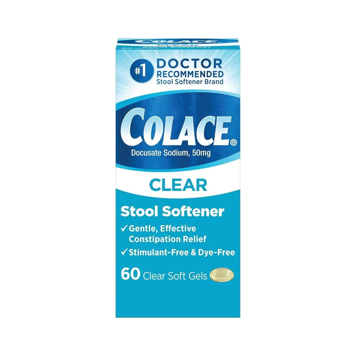Colace Stool Softener 50mg / 60ct