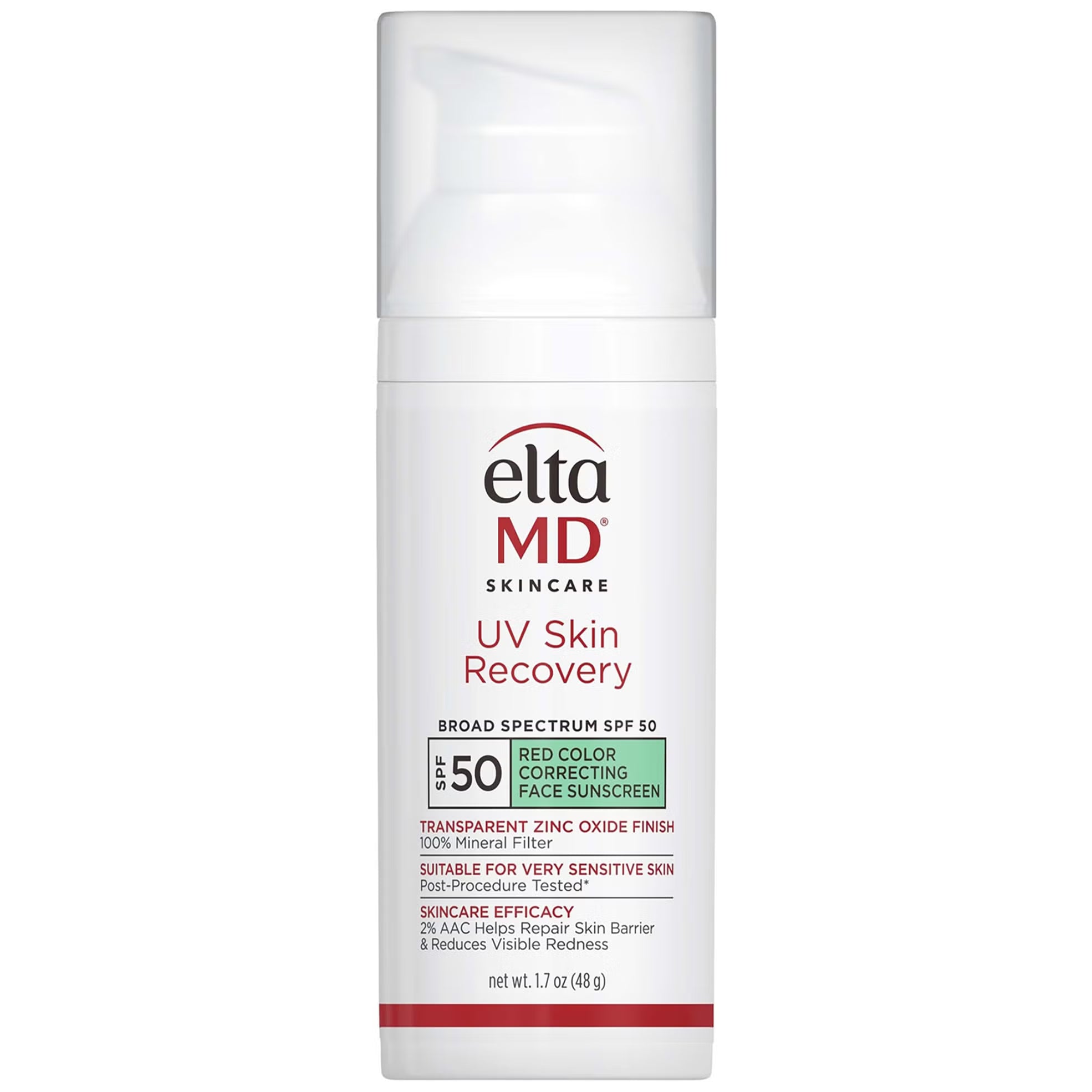 EltaMD UV Skin Recovery Red Color Correcting Green Tint Broad Spectrum SPF 50 (1.7 oz.)
